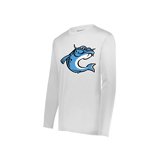 [222822.005.XS-LOGO2] Men's LS Smooth Sport Shirt (Adult XS, White, Logo 2)